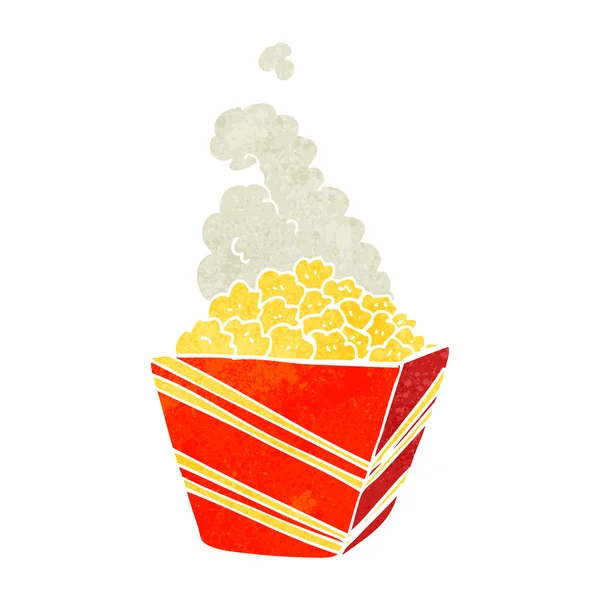 Retro-Cartoon frisches Popcorn — Stockvektor