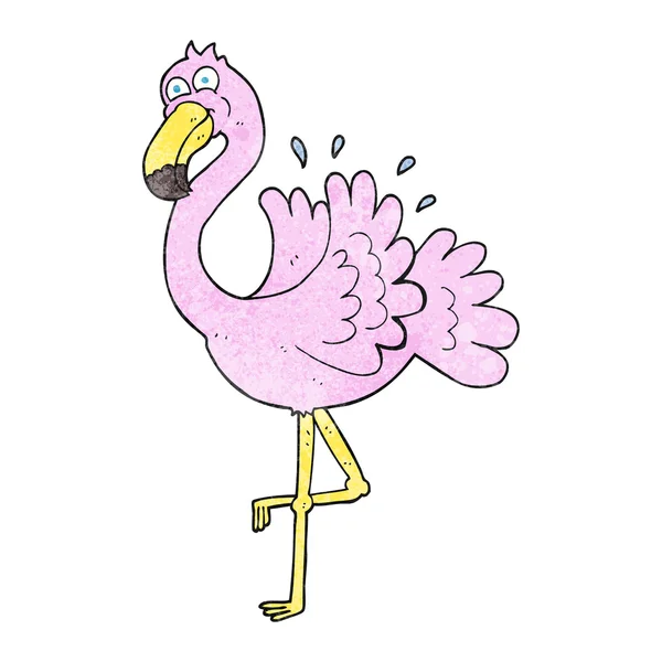 Texturierter Cartoon-Flamingo — Stockvektor