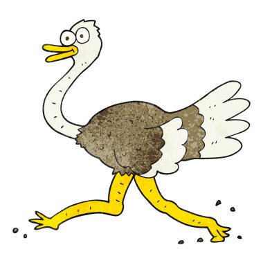 dokulu karikatür devekuşu