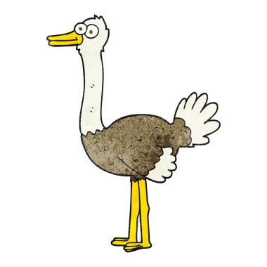 dokulu karikatür devekuşu