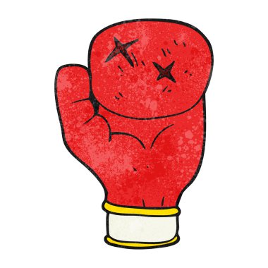 dokulu karikatür Boks eldiveni