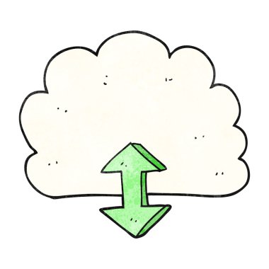 dokulu karikatür dijital bulut