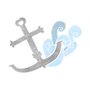 Retro karikatür çapa