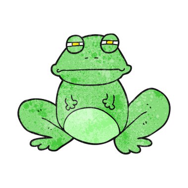 dokulu karikatür kurbağa