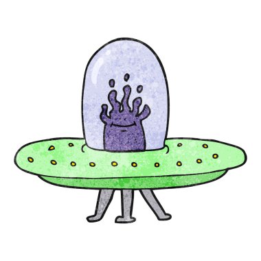 dokulu karikatür uçan daire