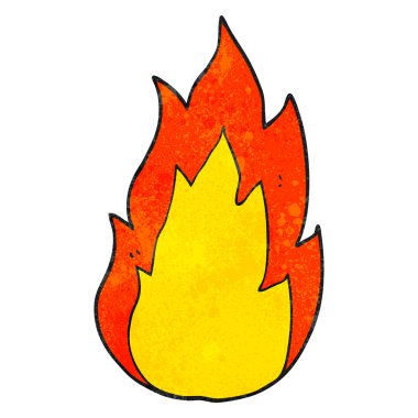 dokulu karikatür yangın