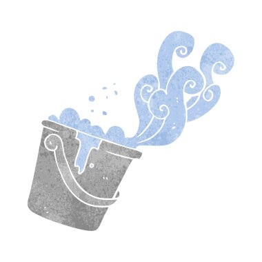 Retro karikatür Temizlik Kovası