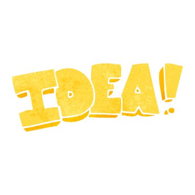 Retro çizgi film fikir sembolü