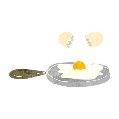 Retro karikatür yumurta kızartma