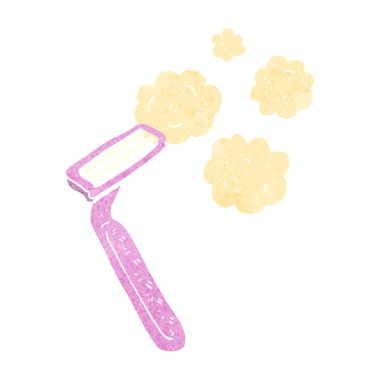 Retro karikatür ustura