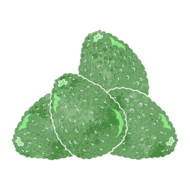 Retro karikatür avokado