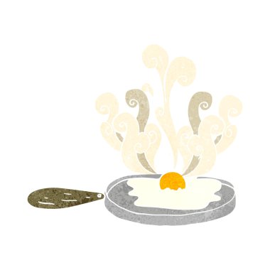 Retro karikatür yumurta kızartma