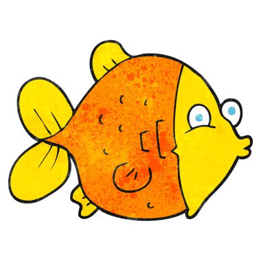 dokulu karikatür komik balık