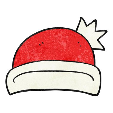 dokulu karikatür Noel şapka