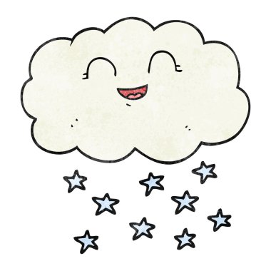 dokulu karikatür bulut kar yağışı