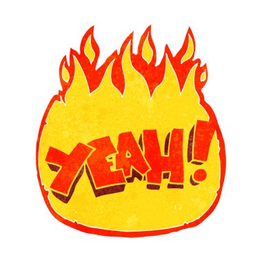 Evet! Retro karikatür Not