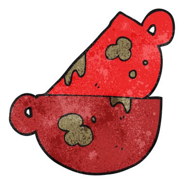 dokulu karikatür yığın kirli Kahve kupaları