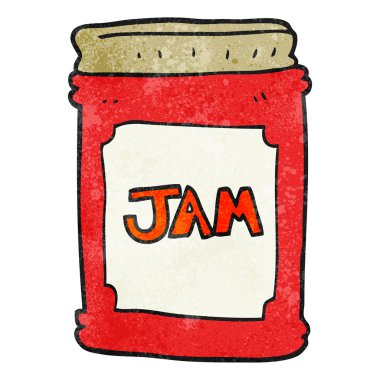 dokulu karikatür reçel kavanoz