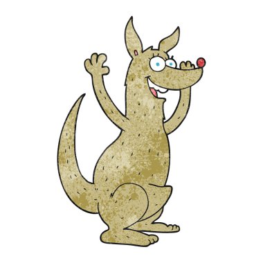 dokulu karikatür kanguru