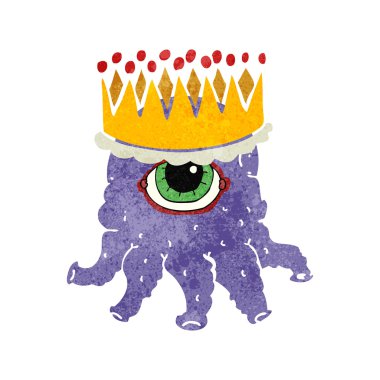 Retro çizgi film uzaylı Kral