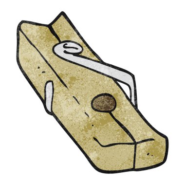 ahşap dokulu karikatür peg