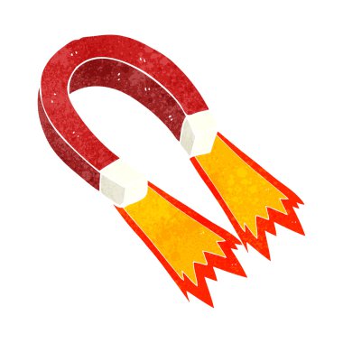 Retro karikatür mıknatıs