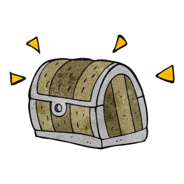 Retro karikatür hazine sandığı