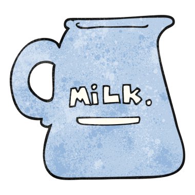 dokulu karikatür süt kabı