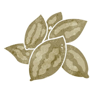 Retro karikatür badem