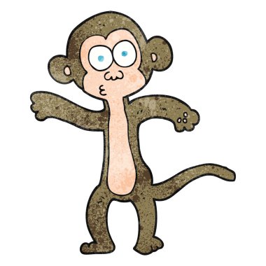 dokulu karikatür maymun