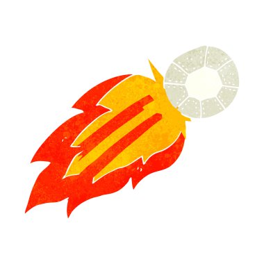 Retro çizgi film futbol topu