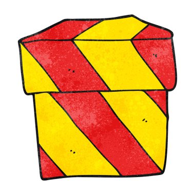 dokulu karikatür hediye kutusu