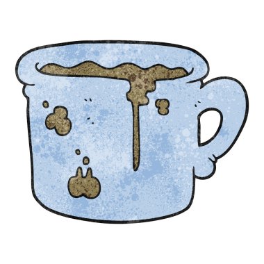 dokulu çizgi film eski kahve fincanı