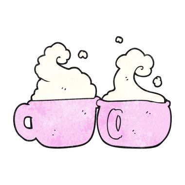 dokulu karikatür Kahve kupaları