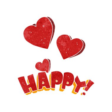 Retro karikatür mutlu sembolü