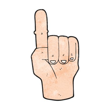dokulu karikatür işaret parmağı
