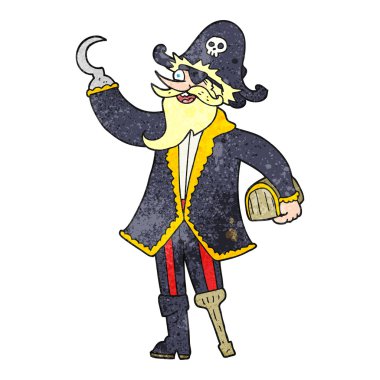 dokulu karikatür korsan Kaptan