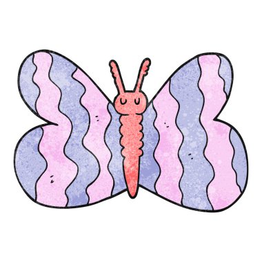 dokulu karikatür kelebek