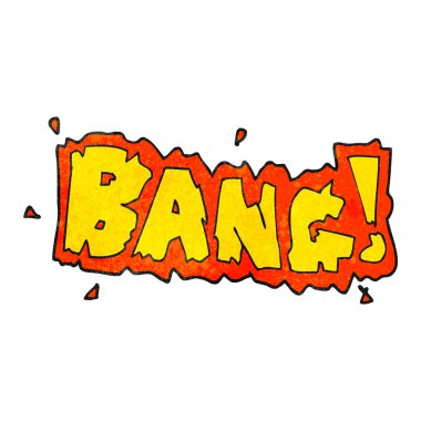textured cartoon bang symbol