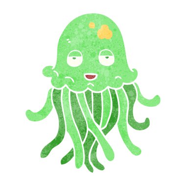 Retro karikatür ahtapot