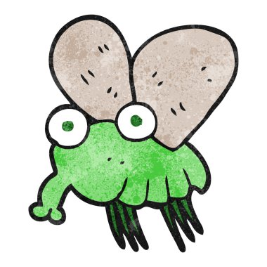 dokulu karikatür sinek