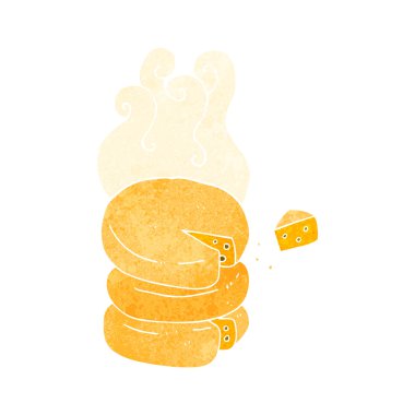 Retro karikatür peynir tekerlek