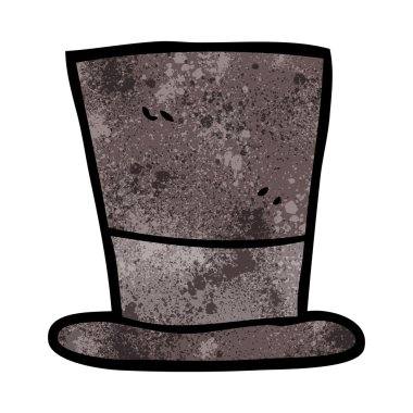 dokulu karikatür silindir şapka