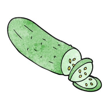 dilimlenmiş salatalık dokulu çizgi film