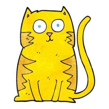 dokulu karikatür kedi