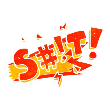 Retro karikatür küfür