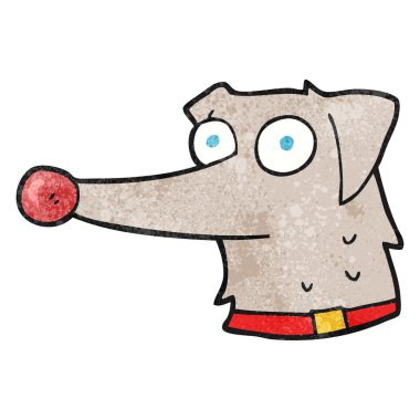 dokulu karikatür köpek tasması var