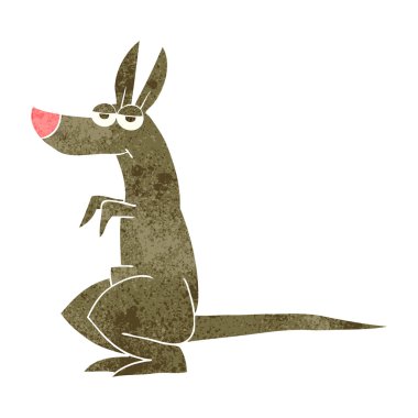 Retro karikatür kanguru