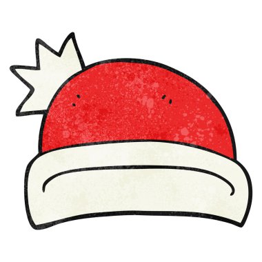 dokulu karikatür Noel şapka