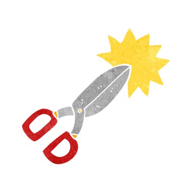 Retro karikatür makas